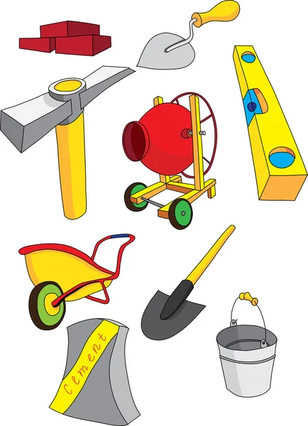 Un set de instrumente pentru construirea conceptului — Vector de stoc