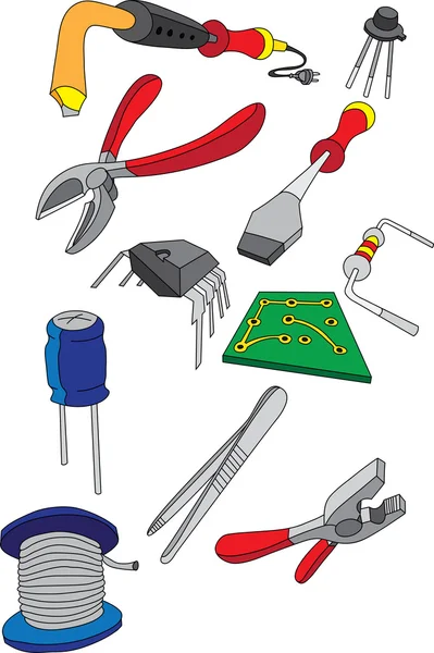 Instrumentul este conceput pentru a repara electronice — Vector de stoc