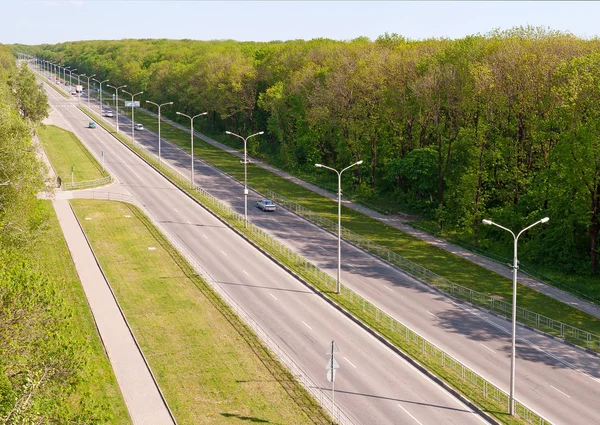 Orman, üstten görünüm sürme Otoban
