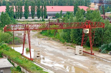 Yükaldırma vinç bitki, üstten görünüm