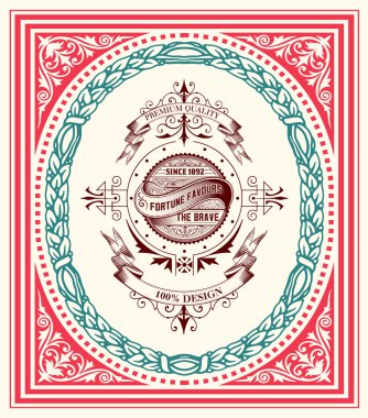 Retro çerçevelerle Merkezi logosu