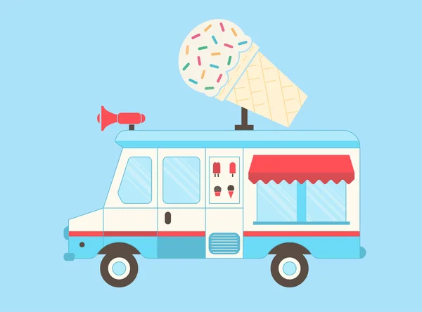 Camión de helado — Vector de stock