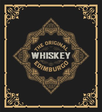 Eski çerçeve tasarım Batı etiket vintage sınır yazı tahtası 