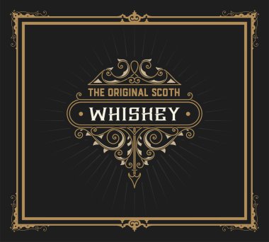 Viski tasarım etiket ve ambalaj için