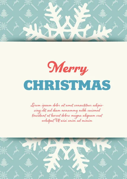 クリスマスのグリーティングカード ヴィンテージスタイル — ストックベクタ