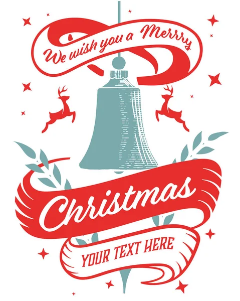 Christmas Vintage Greeting Card Wallpaper — Stock Vector