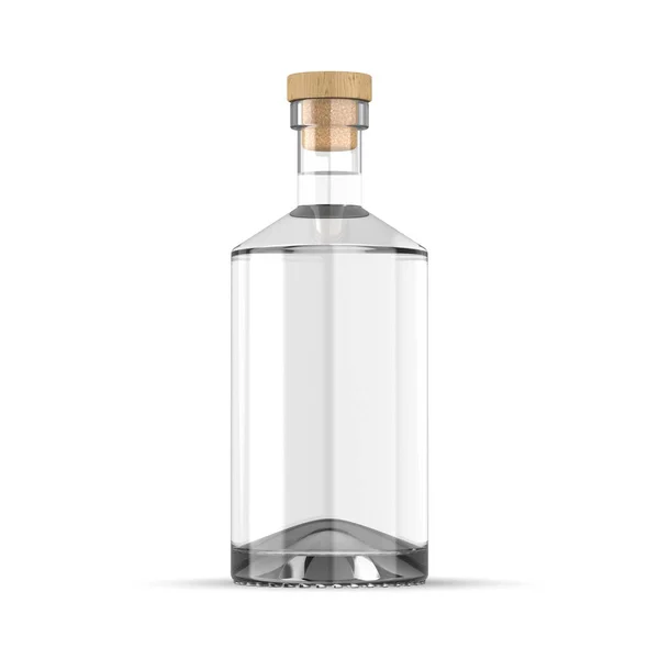 Klar Glas Gin Flaska Mockup — Stockfoto
