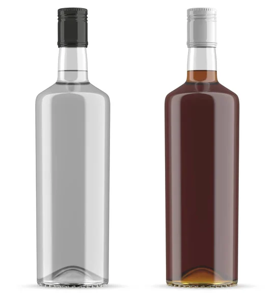 Whisky Glasflaska Mockup — Stockfoto
