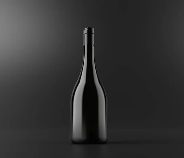 Mockup Botella Vino Vidrio — Foto de Stock