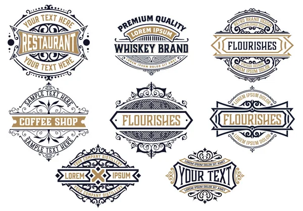 Set Logos Labels Banners Vector Layered — Stock Vector