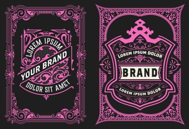 Klasik tarzlı 2 etiket kümesi