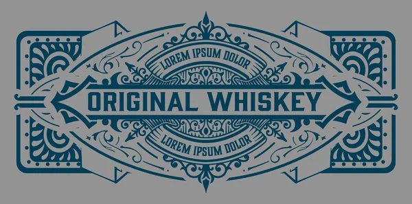 Whiskey Label Starými Rámci — Stockový vektor