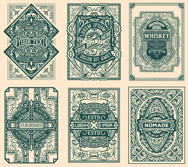 Set Labels Western Style — Vector de stock