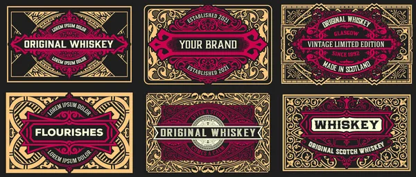 Set Labels Western Style — Archivo Imágenes Vectoriales