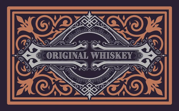 Whiskey Label Old Frames — Stock Vector