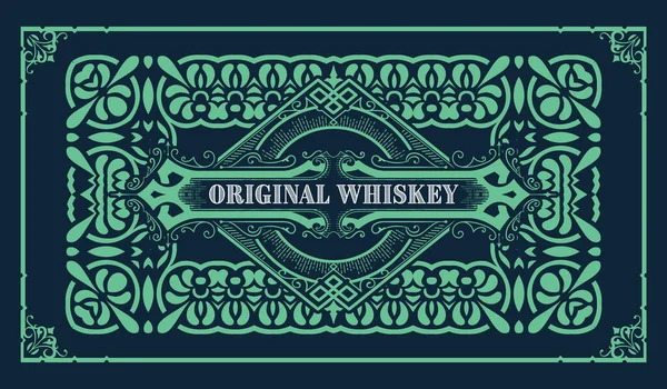 Whiskey Label Old Frames — Stock Vector