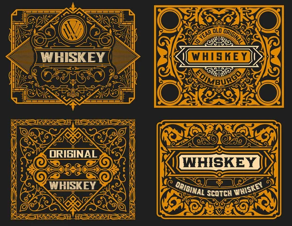 Set Etiquetas Vintage Para Embalaje — Vector de stock