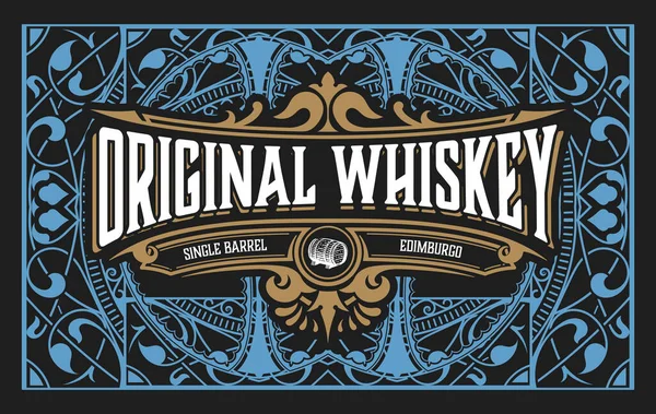 Whiskey Label Old Frames — Stock Vector