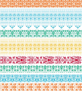 Retro kenarlık kümesi