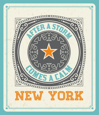 Retro etiket. Katmanları tarafından ayrılmış öğeleri.