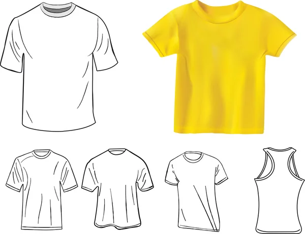 Conjunto de modelos de design de camiseta —  Vetores de Stock