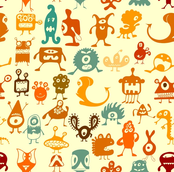 Monsters pattern — Stock Vector