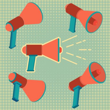 Megafon, hoparlör seti