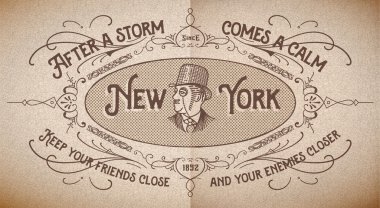 Katlanmış kağıt retro tasarımı