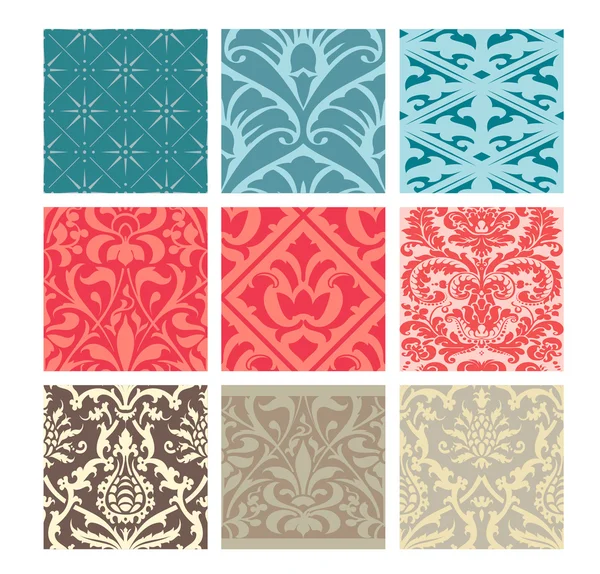 Old wallpaper set — Stock Vector