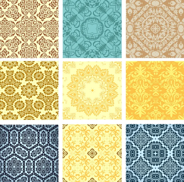 Old wallpaper set — Stock Vector