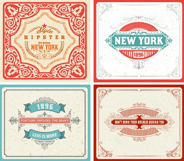 Retro labels set. — Stock Vector