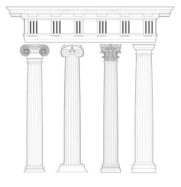 Juego de columnas clásicas — Vector de stock