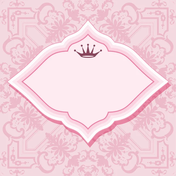 Cadre sur motifs rose pastel . — Image vectorielle