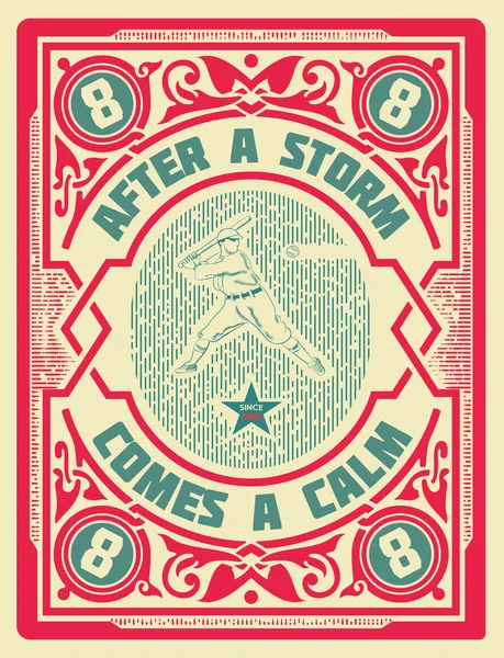 Eski retro beyzbol kartı. 