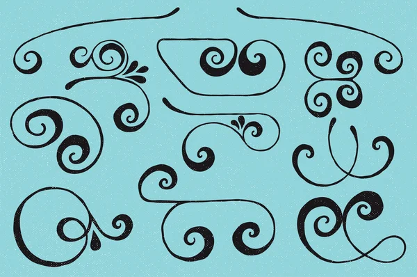 Vector swirls set — Stock Vector