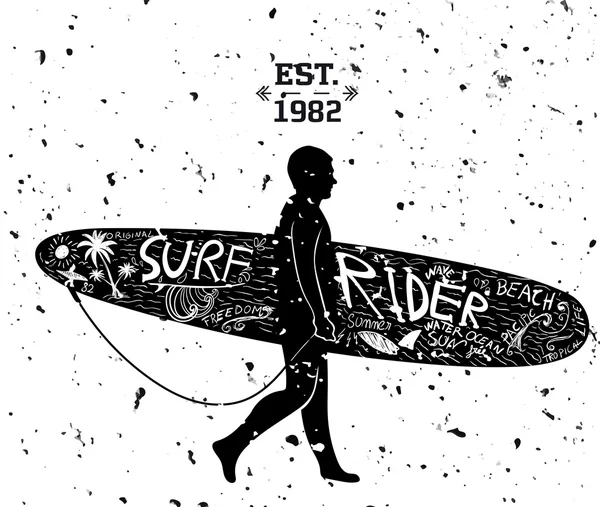 Diseño de surf — Vector de stock