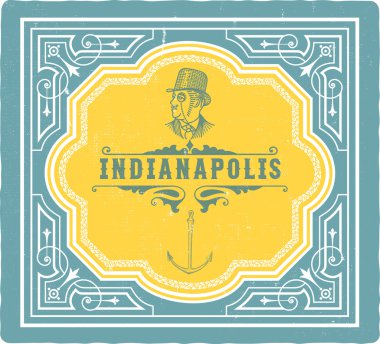 Retro kart tasarımı ile oyma ve çiçek detayları. organize 