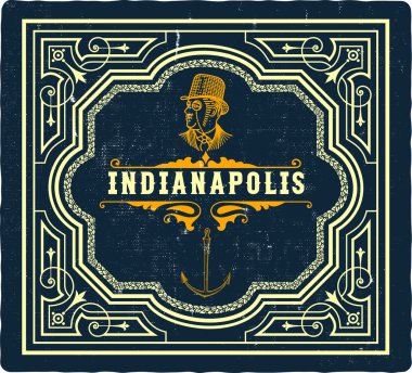 Retro kart tasarımı ile oyma ve çiçek detayları. organize 