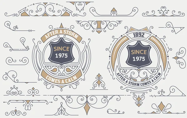 Vintage elementen voor uitnodigingen, Banners, Posters, borden, Ba — Stockvector