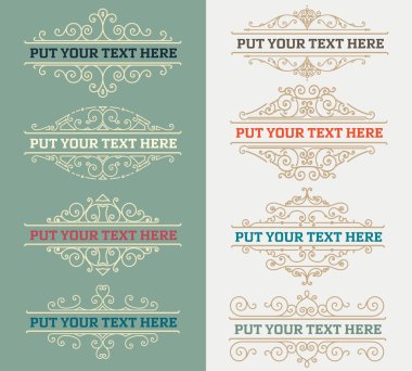 Klasik logo şablonu, Otel, Restoran, İş Kimliği seti.