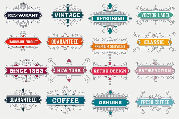 Vintage logo template, Hotel, Restaurant, Business Identity set. — Stock Vector