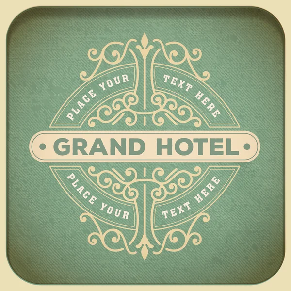 Modèle de logo vintage, hôtel, restaurant, entreprise ou boutique I — Image vectorielle