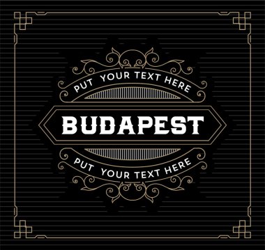 Vintage logo şablonu, otel, Restoran, iş veya butik ben