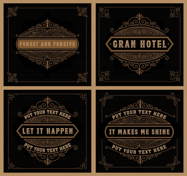 Plantillas de logotipo vintage, Hotel, Restaurante, Negocios o Boutique — Vector de stock