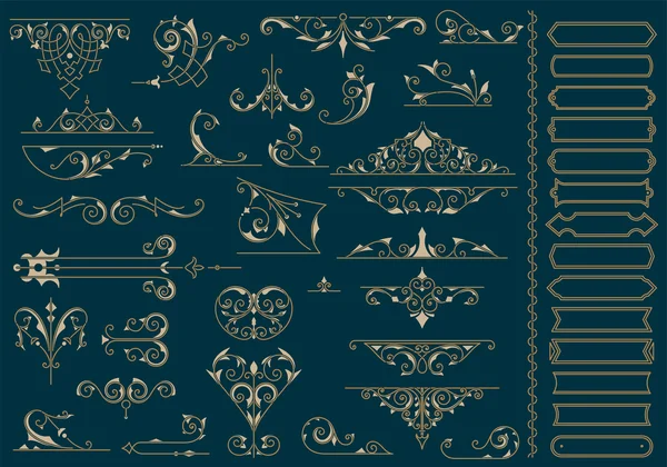 Vintage ornamenten. Ontwerpelementen — Stockvector