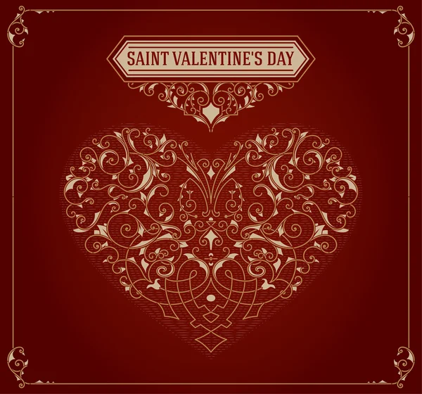 Szent Valentin-napi üdvözlőlap — Stock Vector