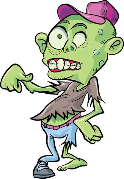 Cartone animato zombie carino. Isolato Illustrazione Stock