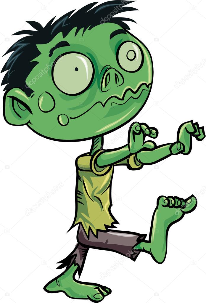 Cartoon cute zombie