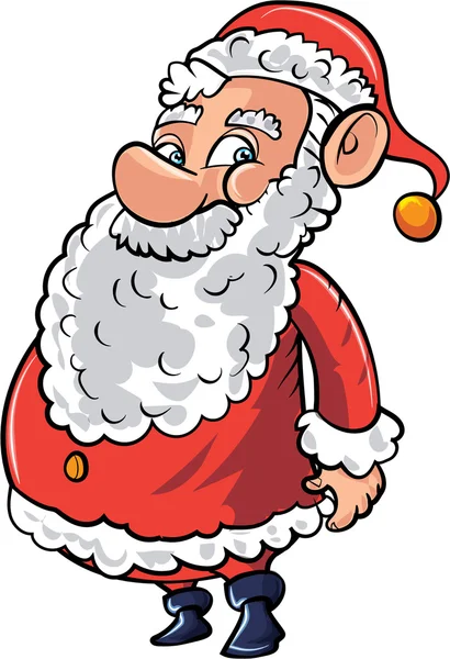 Santa con una sonrisa . — Vector de stock