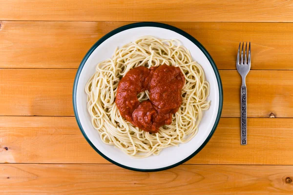 Паста-спагетти с томатным соусом — стоковое фото